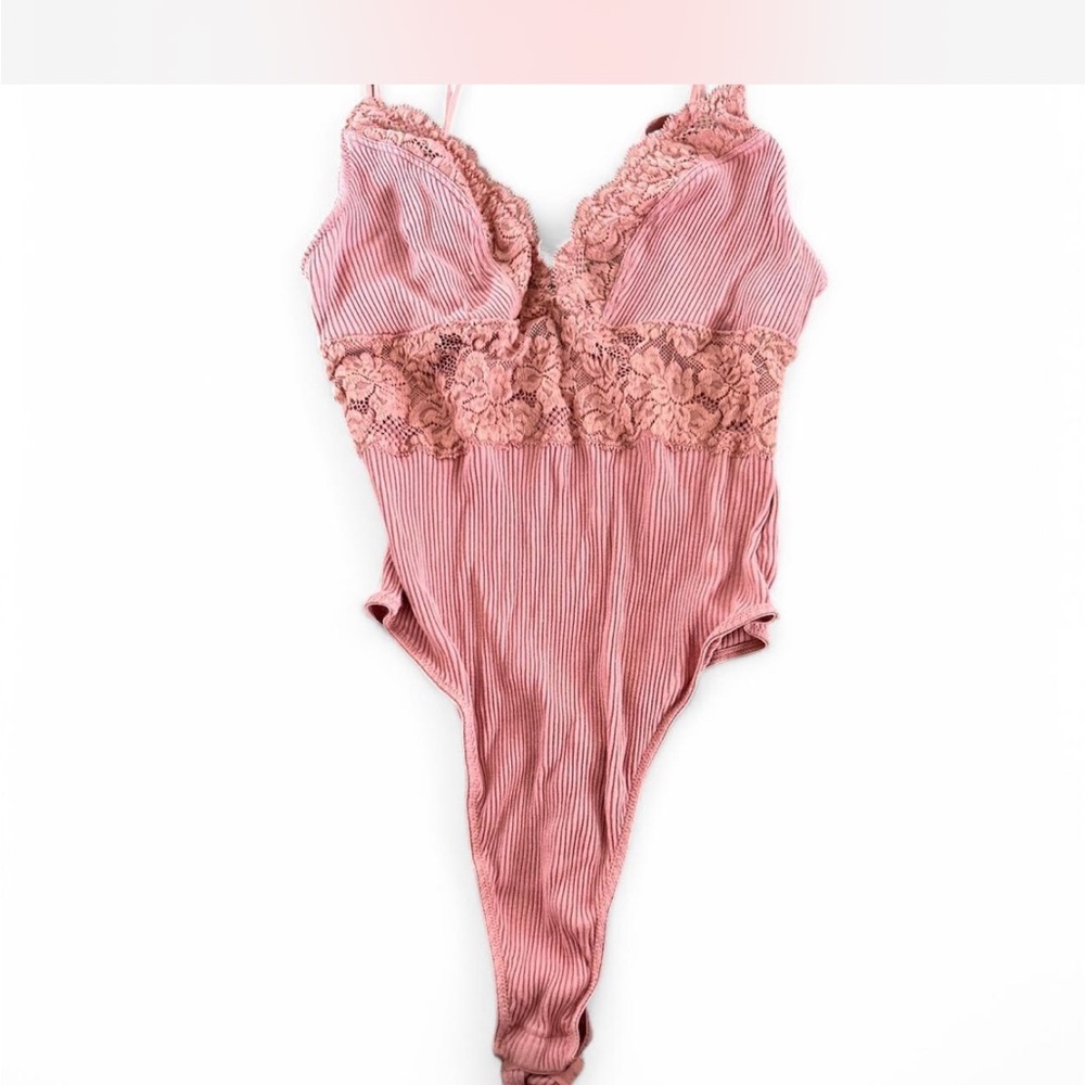 Pink Lace Bodysuit